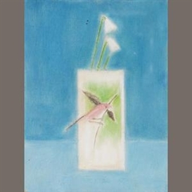 Craigie Aitchison, Bird and vase