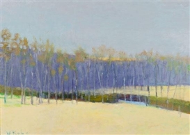 Wolf Kahn, Hidden Pond in Early Spring