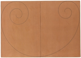 Robert Mangold, 2 Works: Curled Figure II