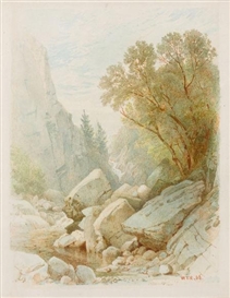 William Trost Richards, Split Rock, Adirondacks