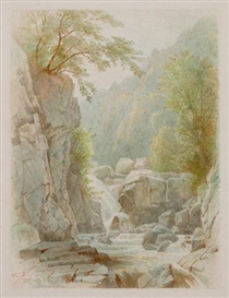William Trost Richards, Rice's Falls, Adirondacks
