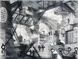 Vik Muniz, Carcere XIII, The Well (from Carceres- After Piranesi)