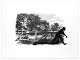 Bank's Army Leaving Simmsport from Harper's Pictorial History of the Civil War (Annotated)