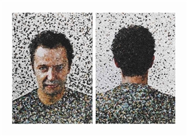 Vik Muniz, 2 Works: Self Portrait, from Pictures of Magazines; Self Portrait (Back), from Pictures of Magazines