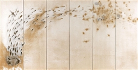 Cai Guo Qiang, Golden Missile (hexaptych)