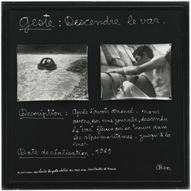 Ben Vautier, GESTE: DESCENDRE LE VAR