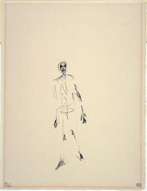 Alberto Giacometti, Blatt aus der Folge (Paris sans Fin)