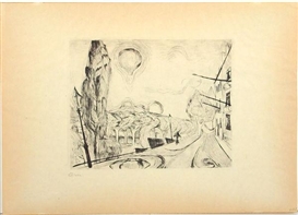 Max Beckmann, Landschaft mit Ballon