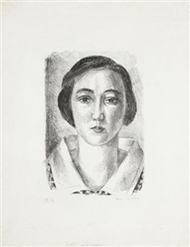 Henri Matisse, Jeune Fille en Robe Fleurie au Col d'Organdi (Duthuit 429)