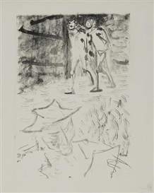 Max Gubler, 7 Works: An der Landstrasse (4) & Untitled (3)