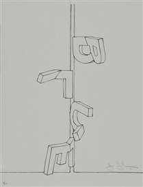 Jasper Johns, Bent "Blue"