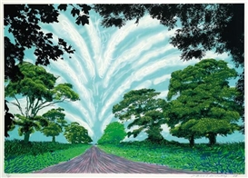 David Hockney, Winter Road Near Kilham