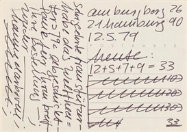 Hanne Darboven, Post card