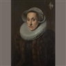 Hans Eworth, Portrait of a lady, with coat-of-arms