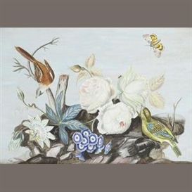 Robert Morris, A bearded tit and green finch