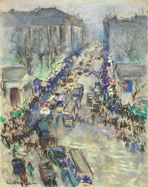 Paul Paeschke, DER LEIPZIGER PLATZ MIT BLICK IN DIE LEIPZIGER STRASSE