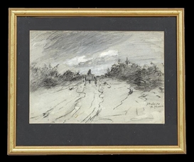 Anton Mauve, Country Road With a Wagon