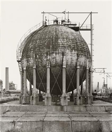 Bernd & Hilla Becher, SPHERICAL GAS TANK, WESSELING, NEAR COLOGNE, GERMANY