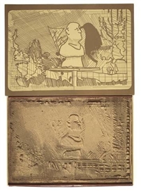 Dieter Roth, 2 Works: FLACHE DICHTERBÜSTE