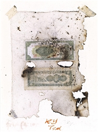 Cai Guo Qiang, Golden Yuan Bills – Numinous Talismans