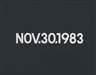 On Kawara, Nov.30,1983