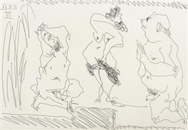 Pablo Picasso, Danseuse et Deux Viellards