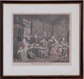 William Hogarth, Group Of Six Prints From The Series Marriage A La Mode