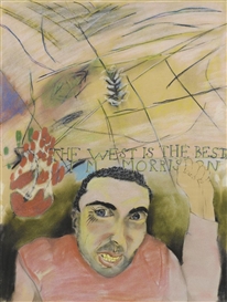 Francesco Clemente, SANS TITRE ("THE WEST IS THE BEST" - JIM MORRISON)