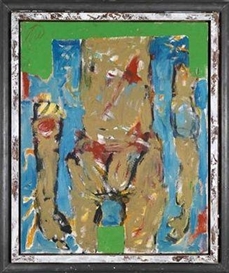 Markus Lüpertz, Back view of a nude