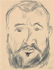 Max Beckmann, KOPF EINES MANNES, EN FACE