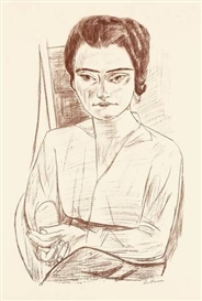 Max Beckmann, JUNGE DAME (BILDNIS NAILA, FRAU H.M.)