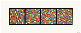 Sol LeWitt, SET OF 2 WORKS: BROKEN COLOR BANDS IN FOUR DIRECTIONS
