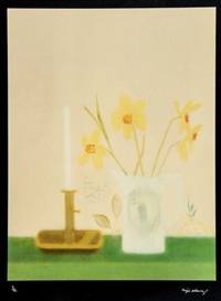 Craigie Aitchison, Daffodils and Candlesticks