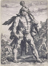 Hendrick Goltzius, The Large Hercules (B. 142; Holl. 143; S. 283)