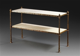 Diego Giacometti, Console table with double marble plate