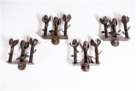 Diego Giacometti, Three-branch wall sconces with birds