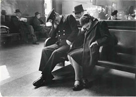 Esther Bubley, Sleeping Passengers, Greyhound Bus Terminal, New York City