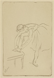 Edgar Degas, Danseuse mettant son chausson