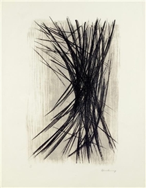 Hans Hartung, L10 (Black, grey)