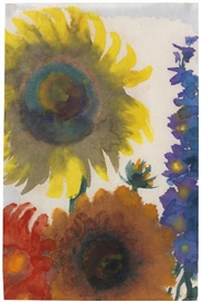 Emil Nolde, Sonnenblumen und Rittersporn