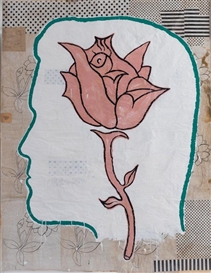 Donald Baechler, PROFILE WITH FLOWER