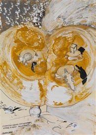 Christian Ludwig Attersee, STAMMSCHNÖRKEL SCHNUPPERN, OCKERFLEISCH ZUCKERN