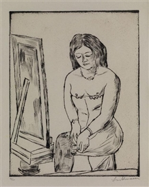 Max Beckmann, TOILETTE (VOR DEM SPIEGEL)
