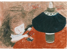 Pierre Bonnard, L'ENFANT À LA LAMPE, CA.