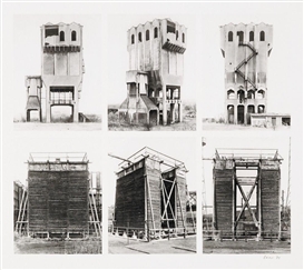 Bernd & Hilla Becher, "Kohlesilo und Kühltürme, je 3 Ansichten"
