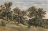 Theodor von Hörmann, Hillside with Trees