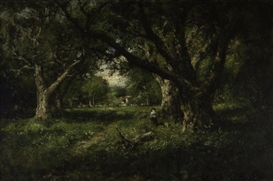 William Keith, A clearing among the oaks, Alameda