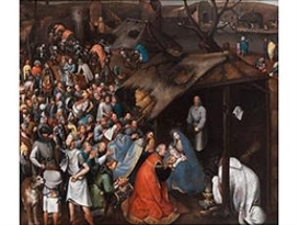 Pieter Brueghel the Younger, ANBETUNG DES KINDES IN BETLEHEM
