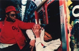 Bruce Davidson, UNDERCOVER POLICE OFFICER IN RED JACKET, WITH GUN, NEW YORK FROM SUBWAY SERIES