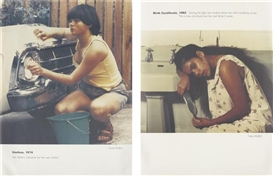 Tracey Moffatt, 2 Works: Useless, 1974; Birth Certificate, 1962 (from the Scarred for Life series), 1994